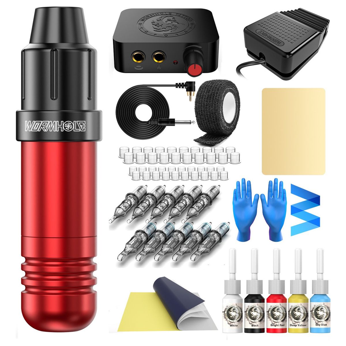 U BUY - Kit De Tatuaje Pen Wormhole T1 Profesional Mas Accesorios