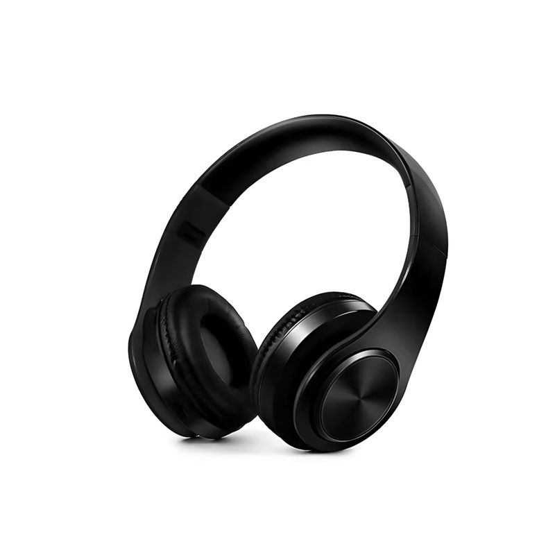 TECMASTER - Audífonos Bluetooth 5.3 RGB Plegable Multifuncionales SD/MP3 - Negro