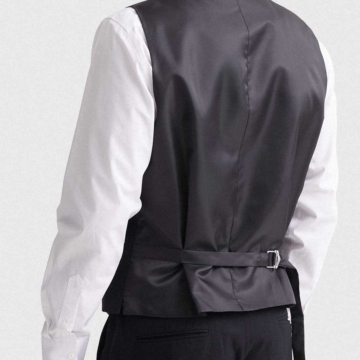 MAVIANNI - Gilet Formal Hombre Regular Twill Negro Mavianni