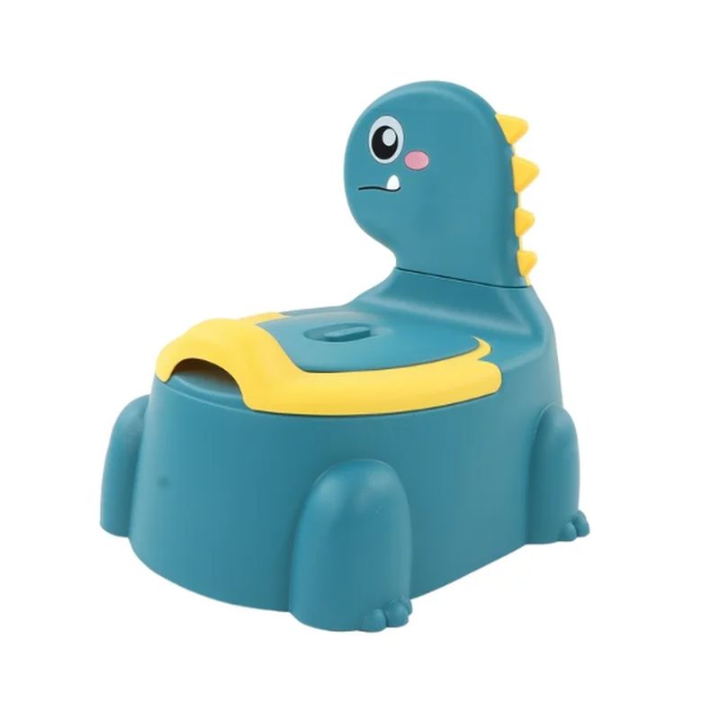 GENERICO - Bacinica Infantil Diseño Dinosaurio - Primer Baño - Turquesa