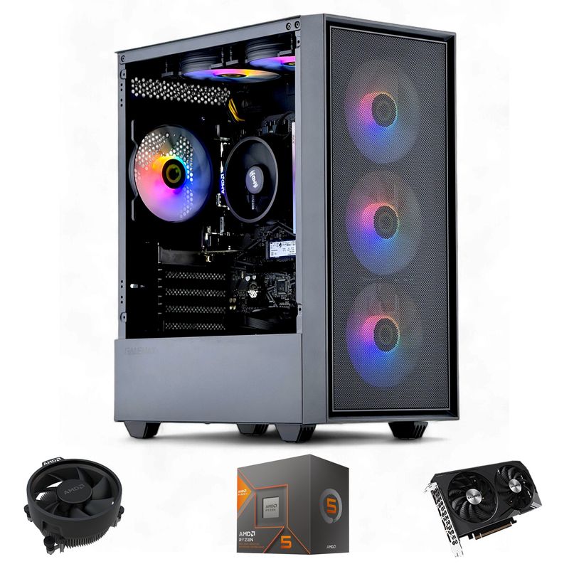 HYPERPC - PC GAMER AMD RYZEN 5 8500G 16gb DDR5 1Tb RTX 3050 WiFi 6xFAN