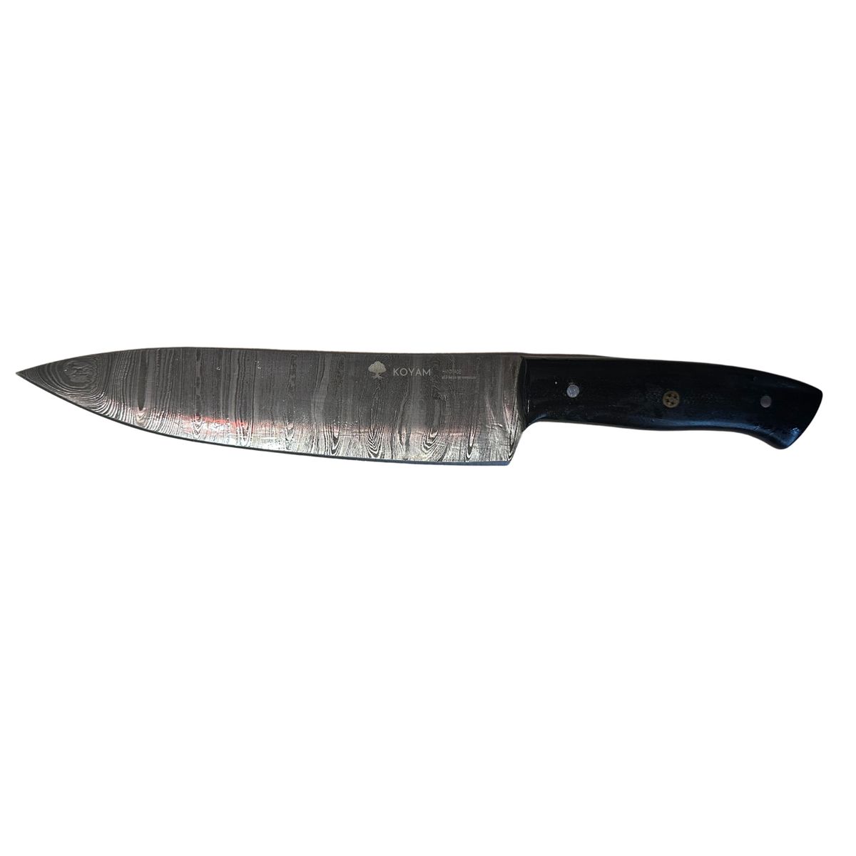 KOYAM - KOYAM - Cuchillo Chef 32cm negro Alta Gama Damasco 512 capas