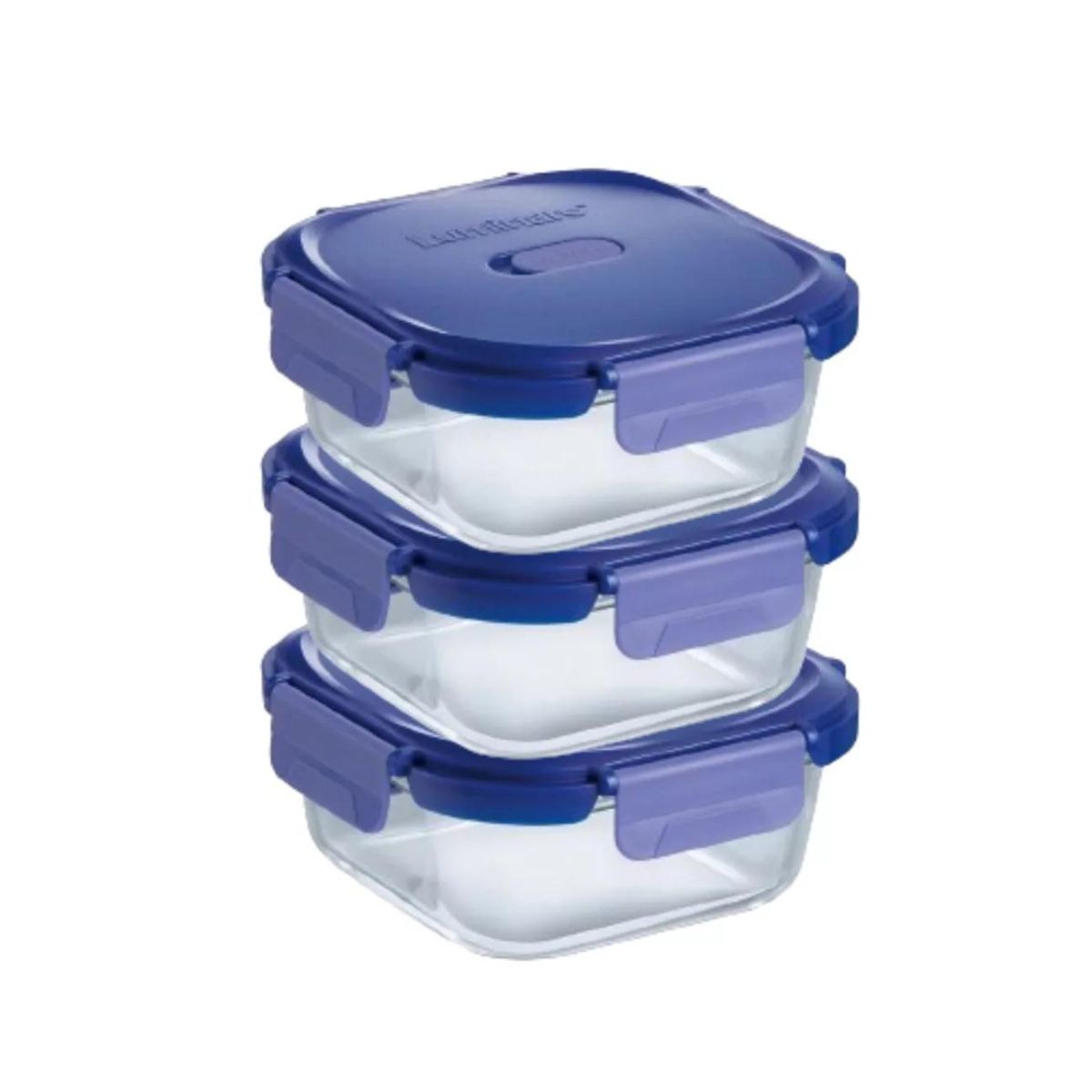 LUMINARC - Set 3 taper hermeticos Cuadrados Vidrio Luminarc (800ML)