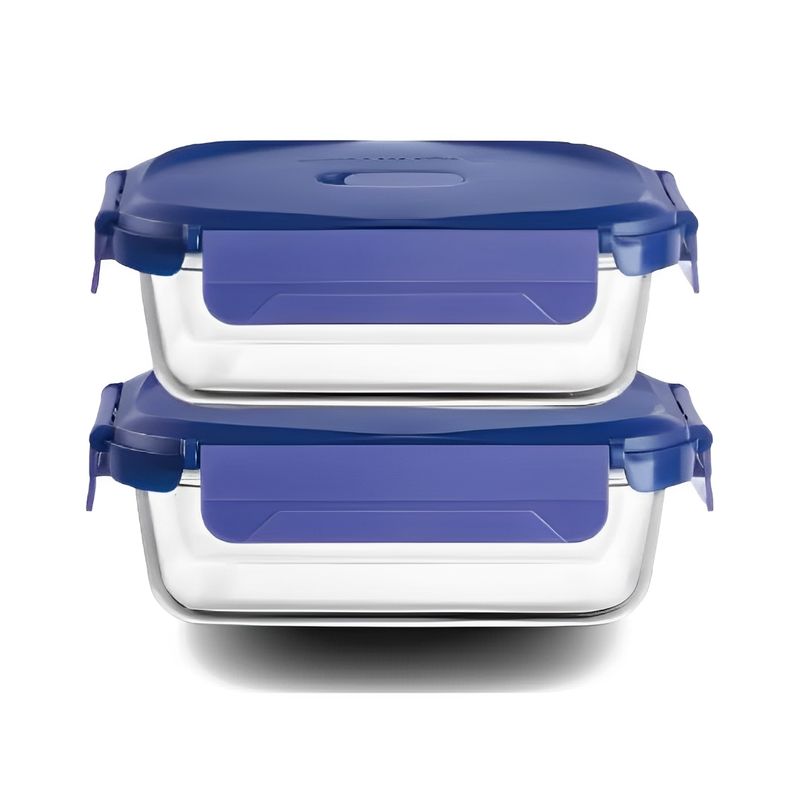 LUMINARC - Set 2 Taper Hermeticos Rectangulares Vidrio Luminarc (1520 ML)