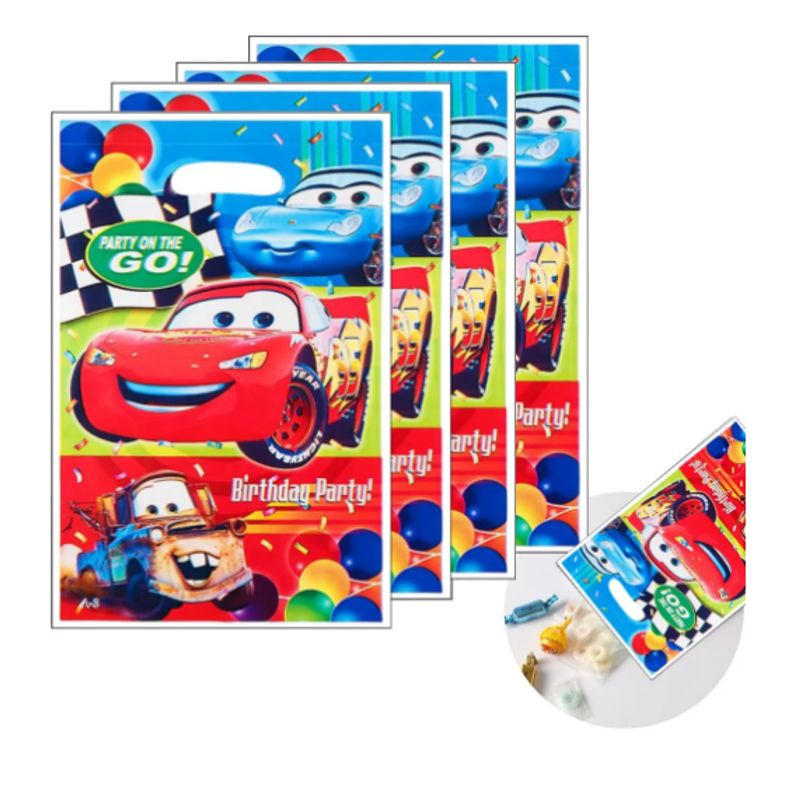 GENERICO - Pack de 10 bolsas para cotillón piñata cars