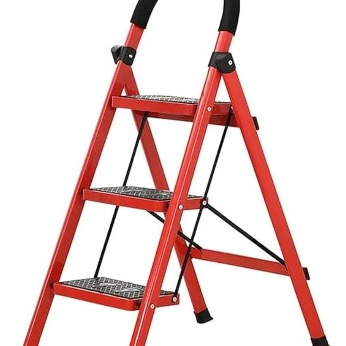 U BUY - Escalera Antideslizante 3 Escalones Peldaño Amplio Plegable