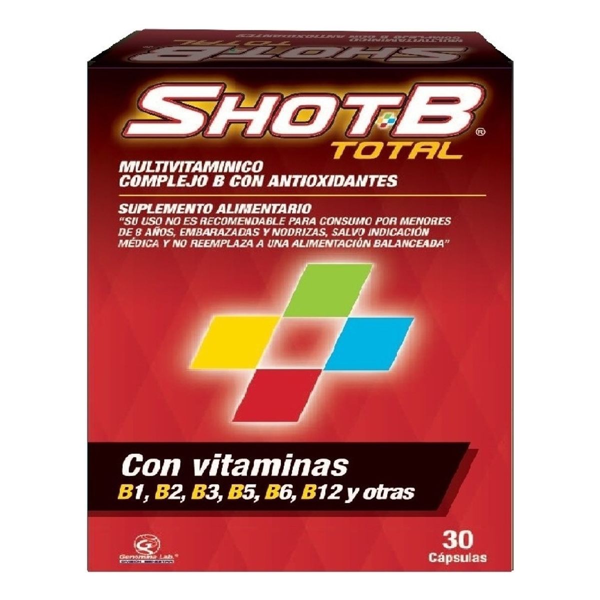 NUTRAPHARM - Multivitamínico Shot B Total 30 Cápsulas