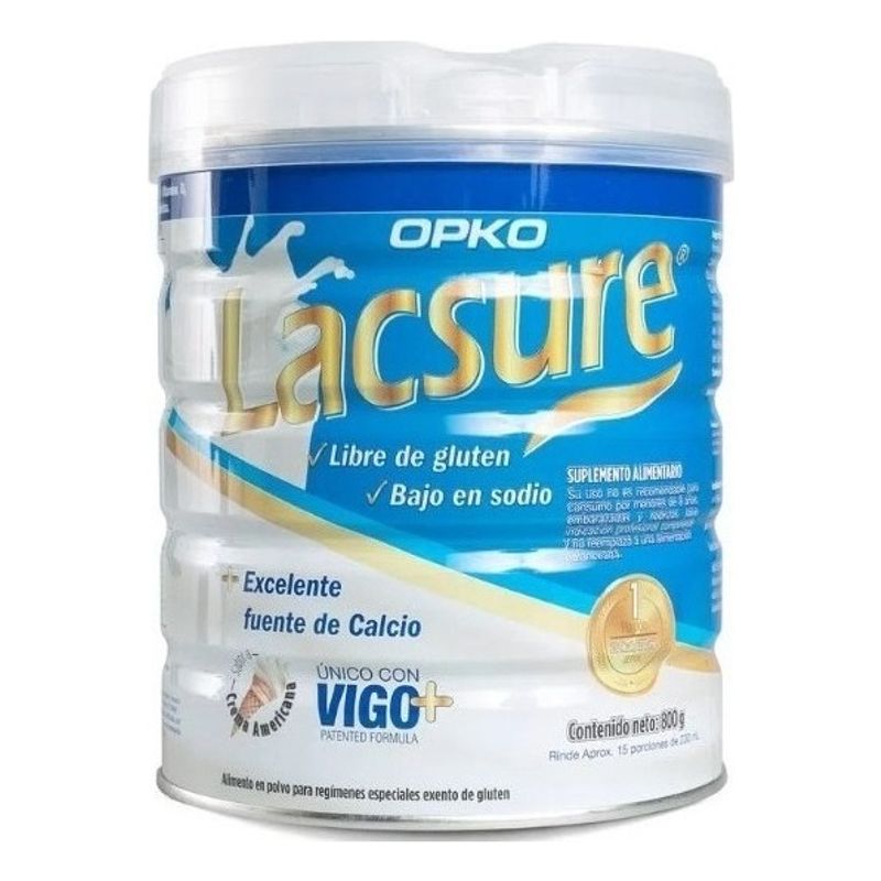 OPKO - Lacsure Alimenticio En Polvo Sabor Vainilla 800 Grs