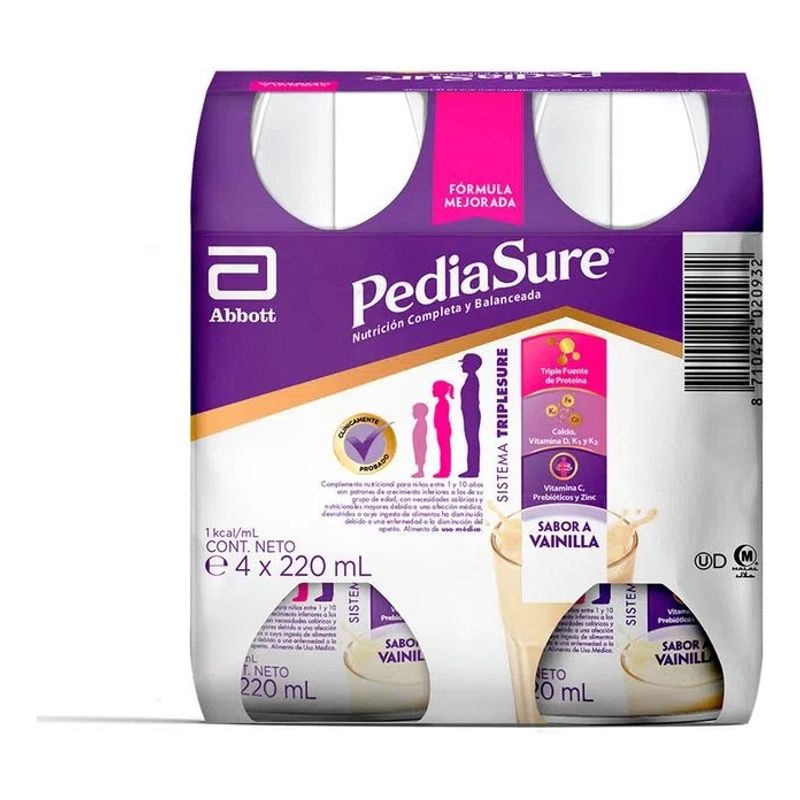 NUTRAPHARM - Pediasure Vainilla Liquido 4 X 220ml