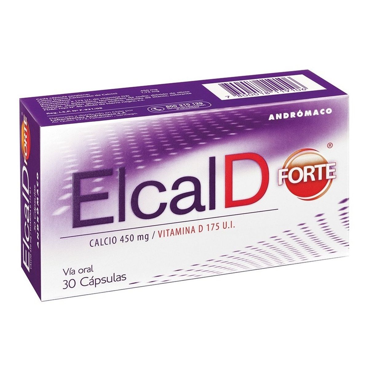 ANDROMACO - Elcal D Forte 30 Capsulas