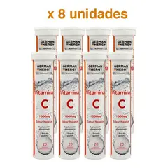 GERMAN ENERGY - Vitamina C Efervescente 1000mg X20tab pack 8 Un German E
