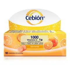 NUTRAPHARM - Cebión Vitamina C 1000 Mg X 10 Comprimidos Efervescentes