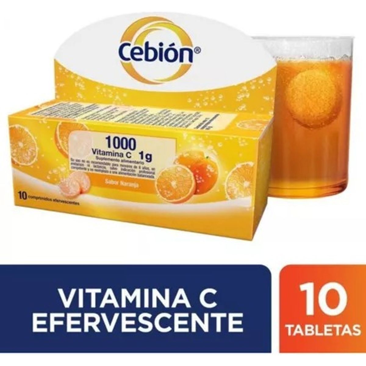 NUTRAPHARM - Cebión Vitamina C 1000 Mg X 10 Comprimidos Efervescentes