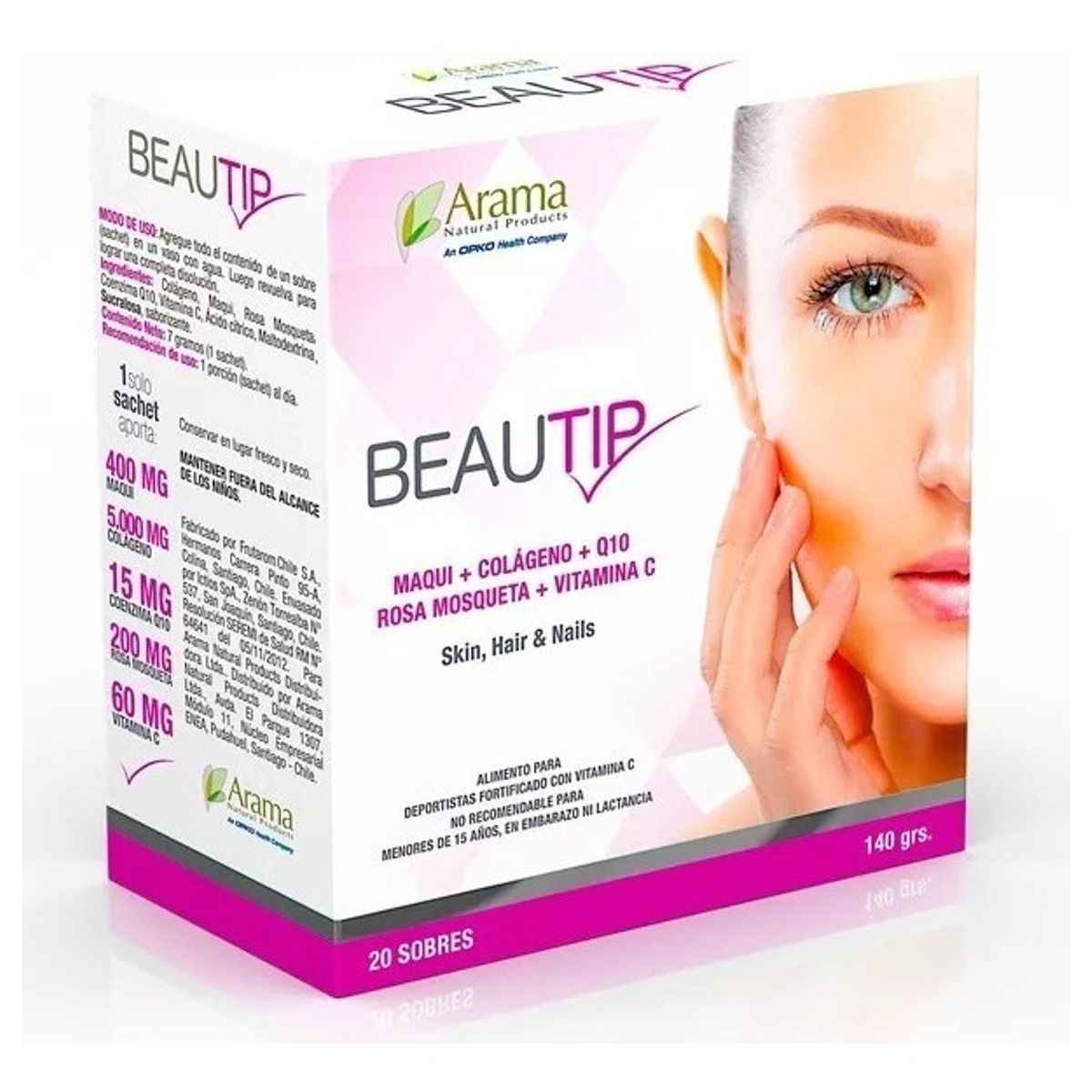 NUTRAPHARM - Colageno Beautip 20 Sobres Maqui Rosa Mosqueta Arama Q10