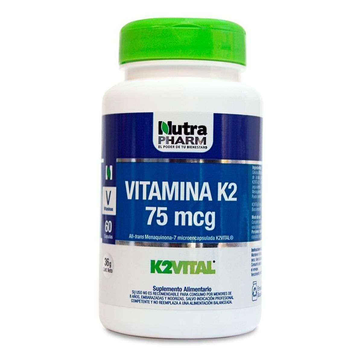 NUTRAPHARM - Vitamina K2 60 Cápsulas Nutrapharm