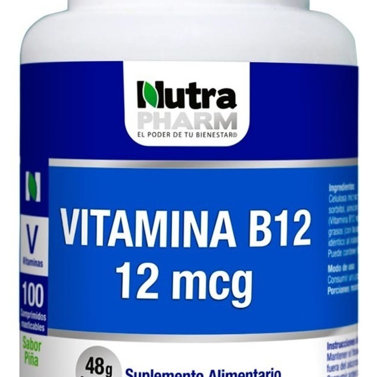 NUTRAPHARM - Vitamina B12 Cianocobalamina 12 Mcg Nutrapharm Vegano