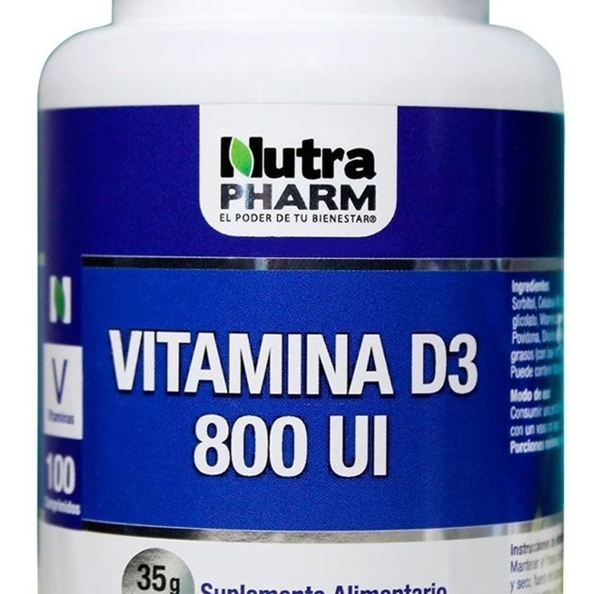 NUTRAPHARM - Vitamina D3 800ui 100 Comp Nutrapharm