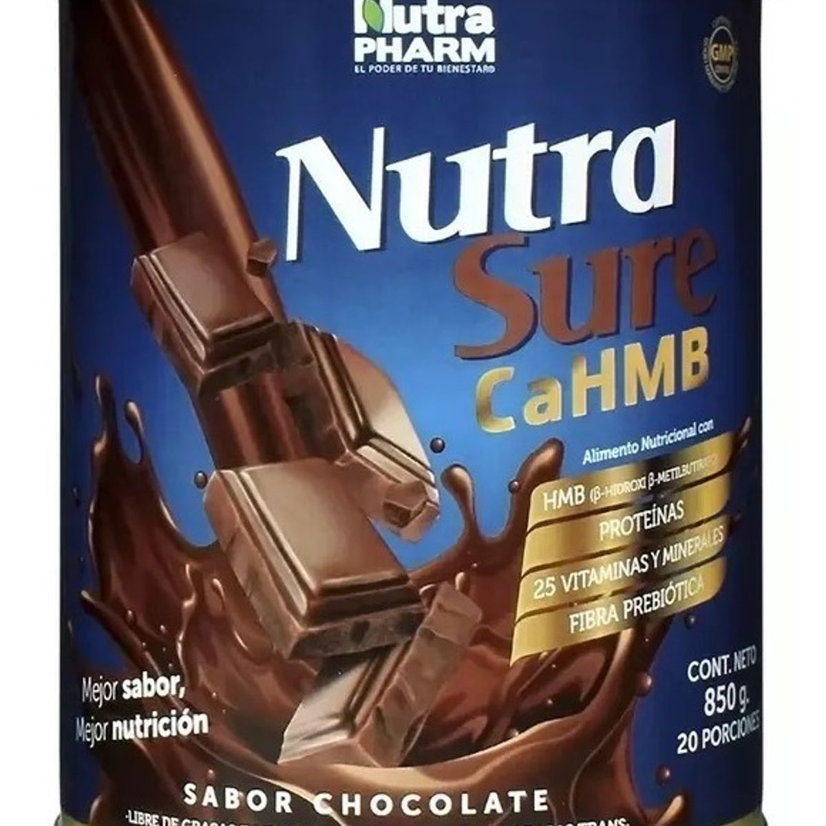 NUTRAPHARM - Nutrasure Cahmb Chocolate Pvo X 850 Gr Nutrapharm