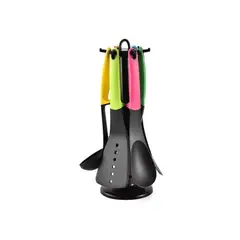 IMPORTCLICK - Set 6 Utensilios Cocina Antiadherentes Mango Silicona - Multicolor