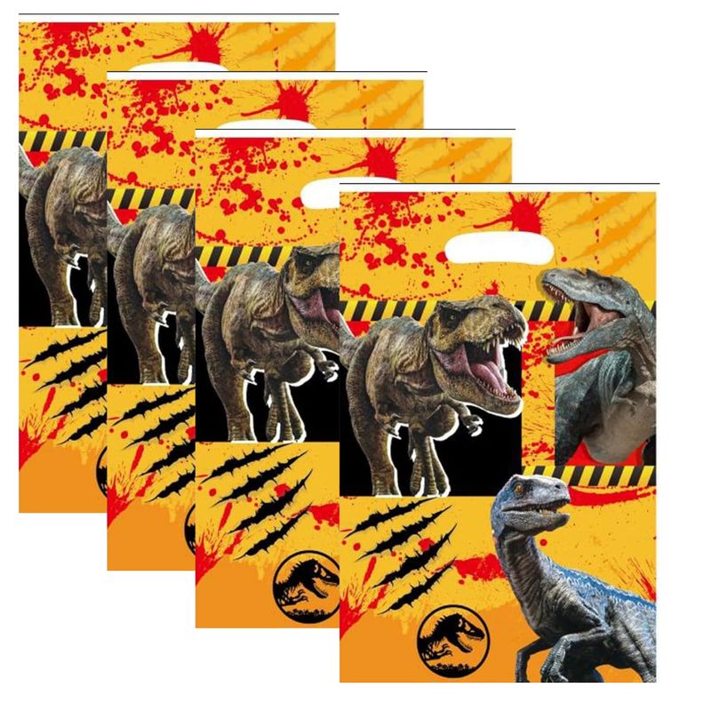 GENERICO - Pack de 10 bolsas para cotillón piñata dinosaurio