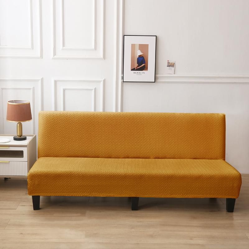GENERICO - Funda Cubre Futon diseño Texturizado living Mostaza