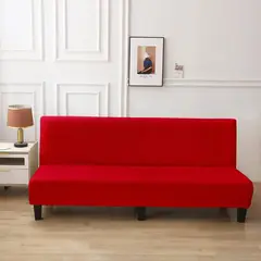 GENERICO - Funda Cubre Futon diseño Texturizado living Rojo