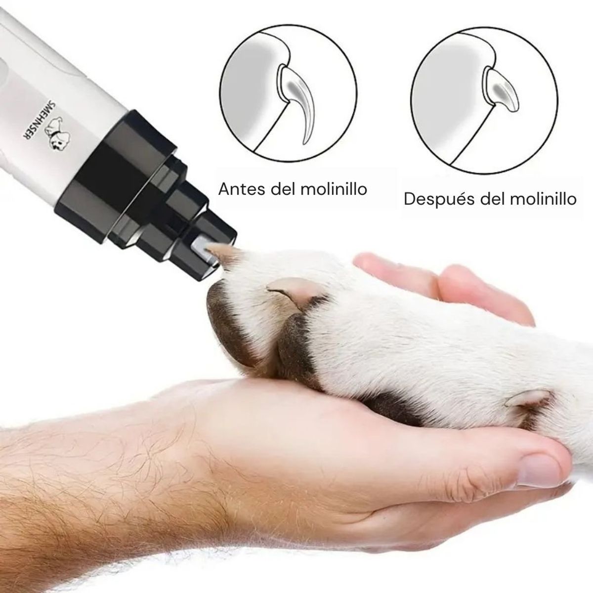 HOLD MI - Limador Giratorio De Uñas Para Perros Y Gatos Recargable