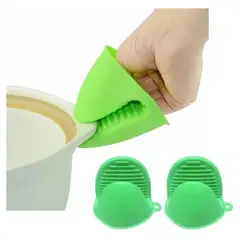 GENERICO - 2 Guantes Para Horno Toma Olla Protector De Silicona Cocina