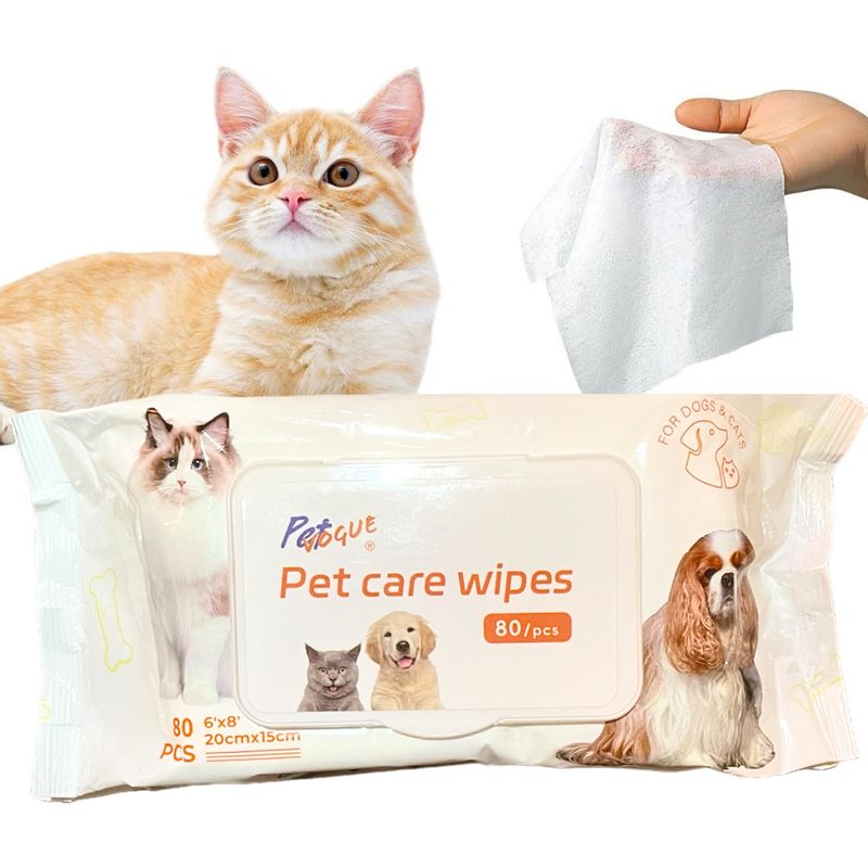 GENERICO - Toallas Húmedas Diseñadas Para Mascotas Perros Gatos 80 Un