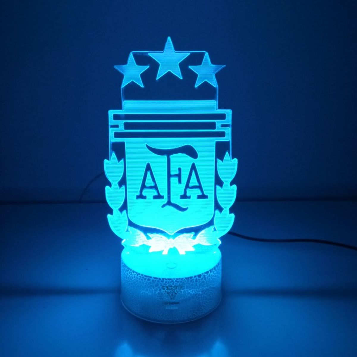 3DILUTION - Lámpara Led 3d Argentina AFA Base Agrietada