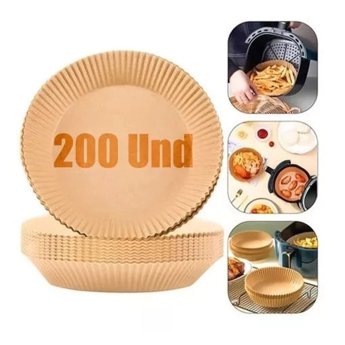 GENERICO - Pack X200 Papel Para Freidora Air Frye Papel Antiadherente