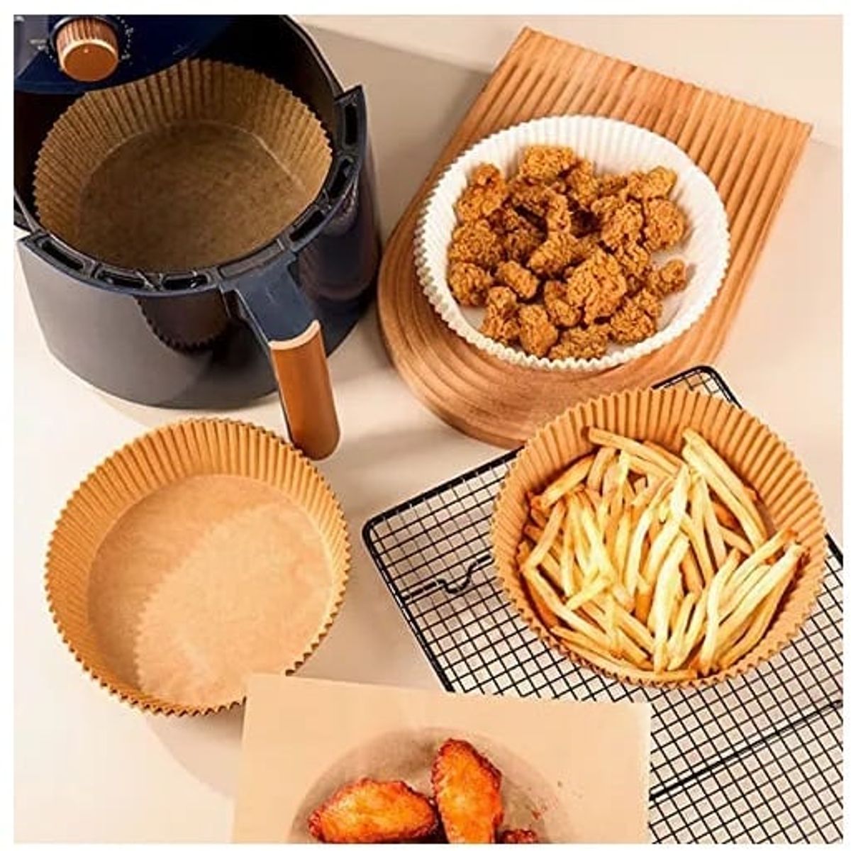 GENERICO - Pack X200 Papel Para Freidora Air Frye Papel Antiadherente