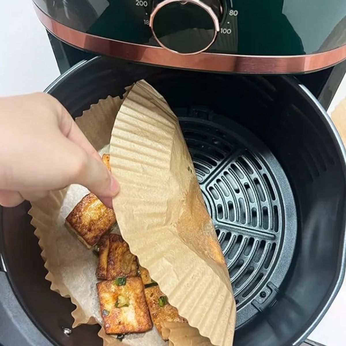 GENERICO - 200 Forros Papel Para Freidora Air Frye Papel Antiadherente