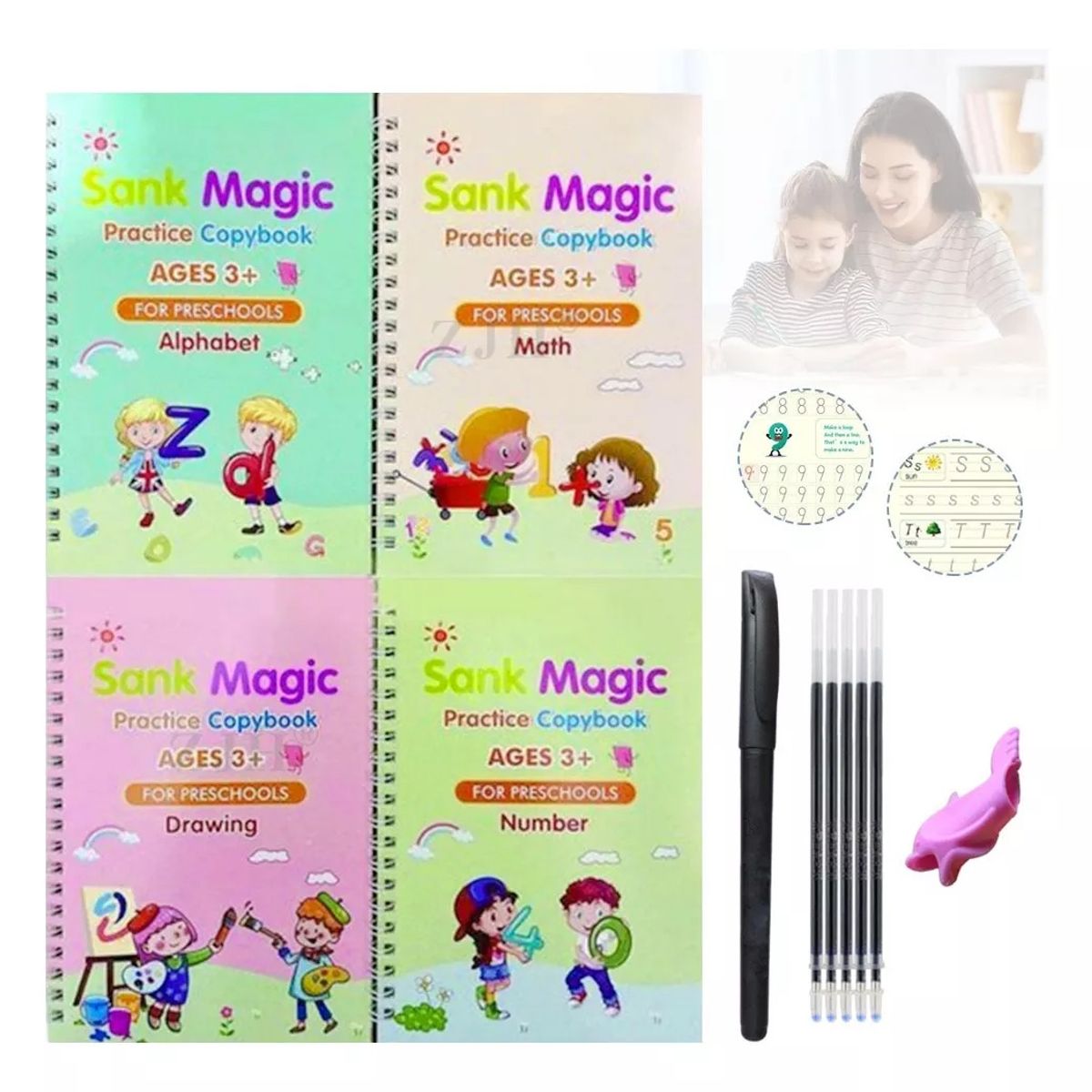 GENERICO - Magic Práctica Copybook Set Magic Caligrafía Cuaderno