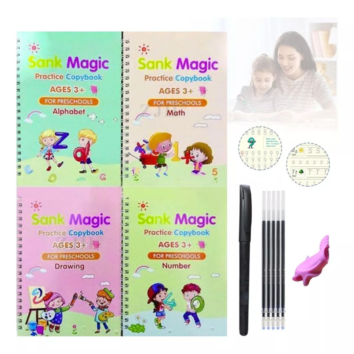 GENERICO - Magic Práctica Copybook Set Magic Caligrafía Cuaderno
