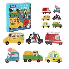 GENERICO - Mi Primer Puzzle Transporte 6 Piezas Para Bebés y Niños.