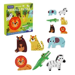 GENERICO - Mi Primer Puzzle Jungla 6 Piezas Para Bebés y Niños.