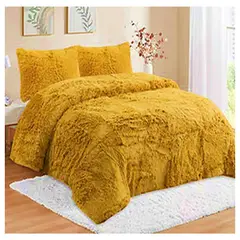 GENERICO - PLUMON MOSTAZA PELUDITO CON CHIPORRO 2 PLAZA 230X250 GSOL