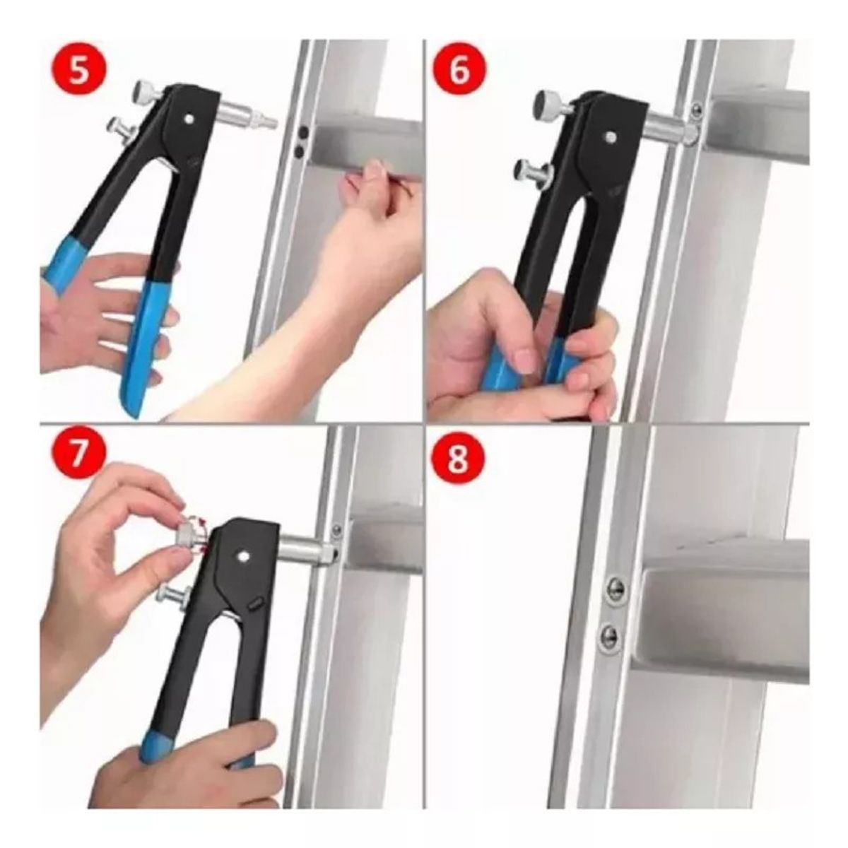 MUNDO MAGIA - Kit Remachadora Tuerca 86 Piezas M3 A M8 Remache Ciego