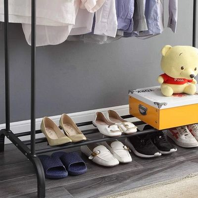 Imagen 2 del producto Perchero Doble Organizador de Ropa Resistente Hasta 35 Kilos Negro