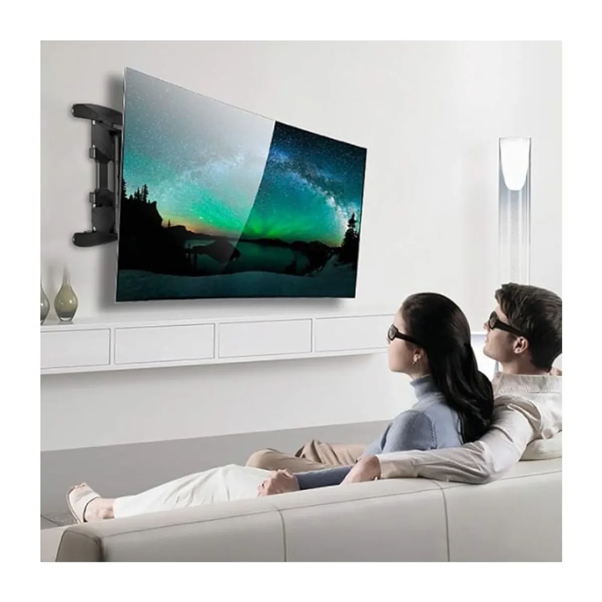 GENERICO - Soporte Para Tv Base De Pared Lcd Articulada P4