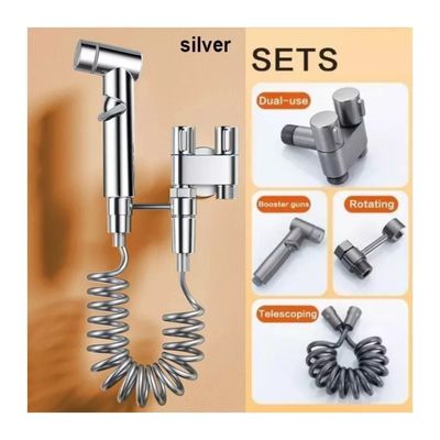Imagen 2 del producto Ducha Bidet Doble Rociador Control De Presion Plateado