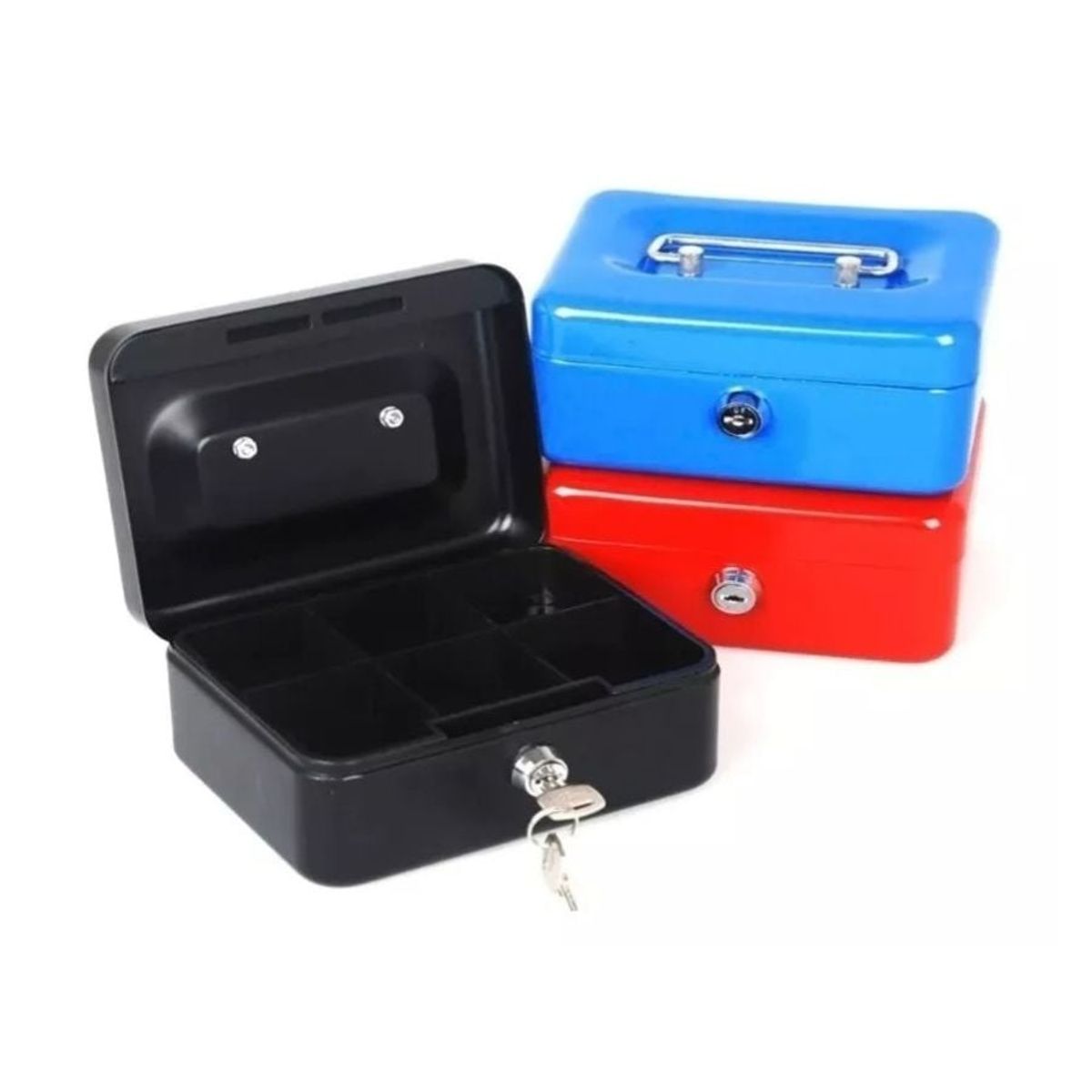 GENERICO - Caja Metálica De Seguridad Con Llave Organizadora