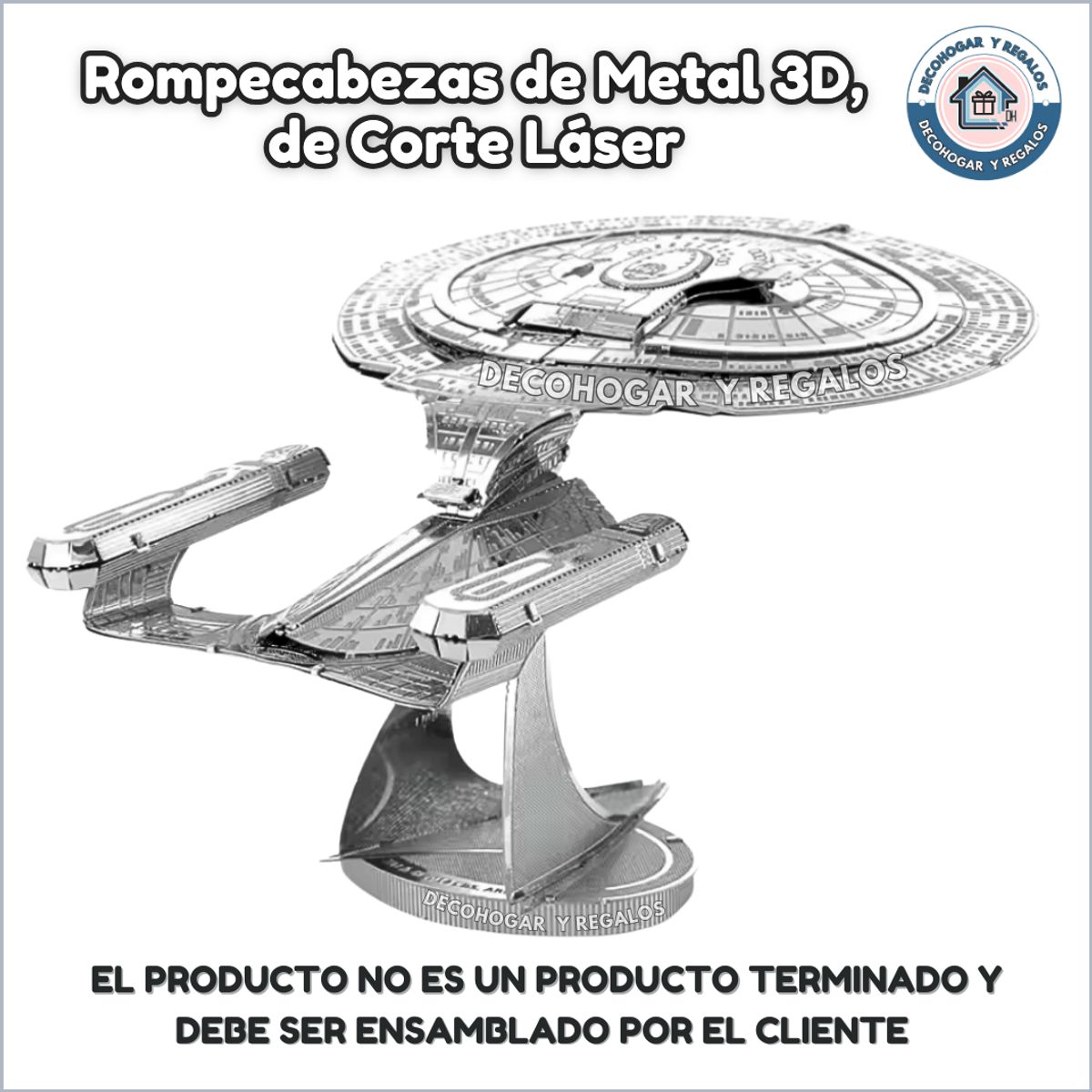 GENERICO - Rompecabezas en Metal 3D Nave USS ENTERPRISE