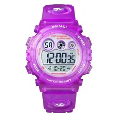 SKMEI - Reloj Niña Deportivo Digital Alarma Luz Cronometro