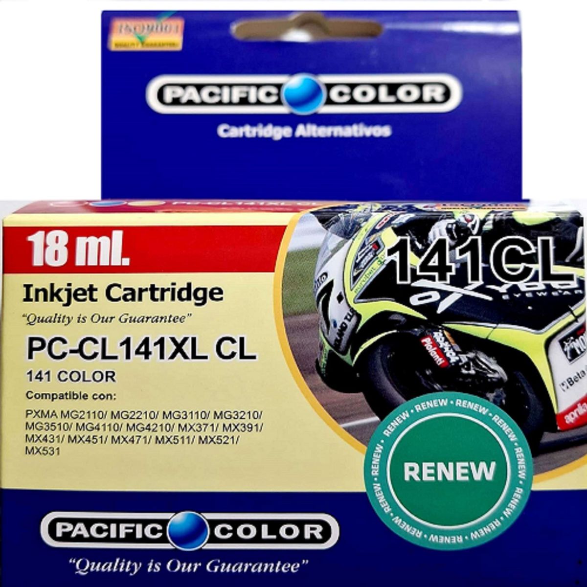 PACIFIC COLOR - Tinta Alternativa para Canon  141 XL Color