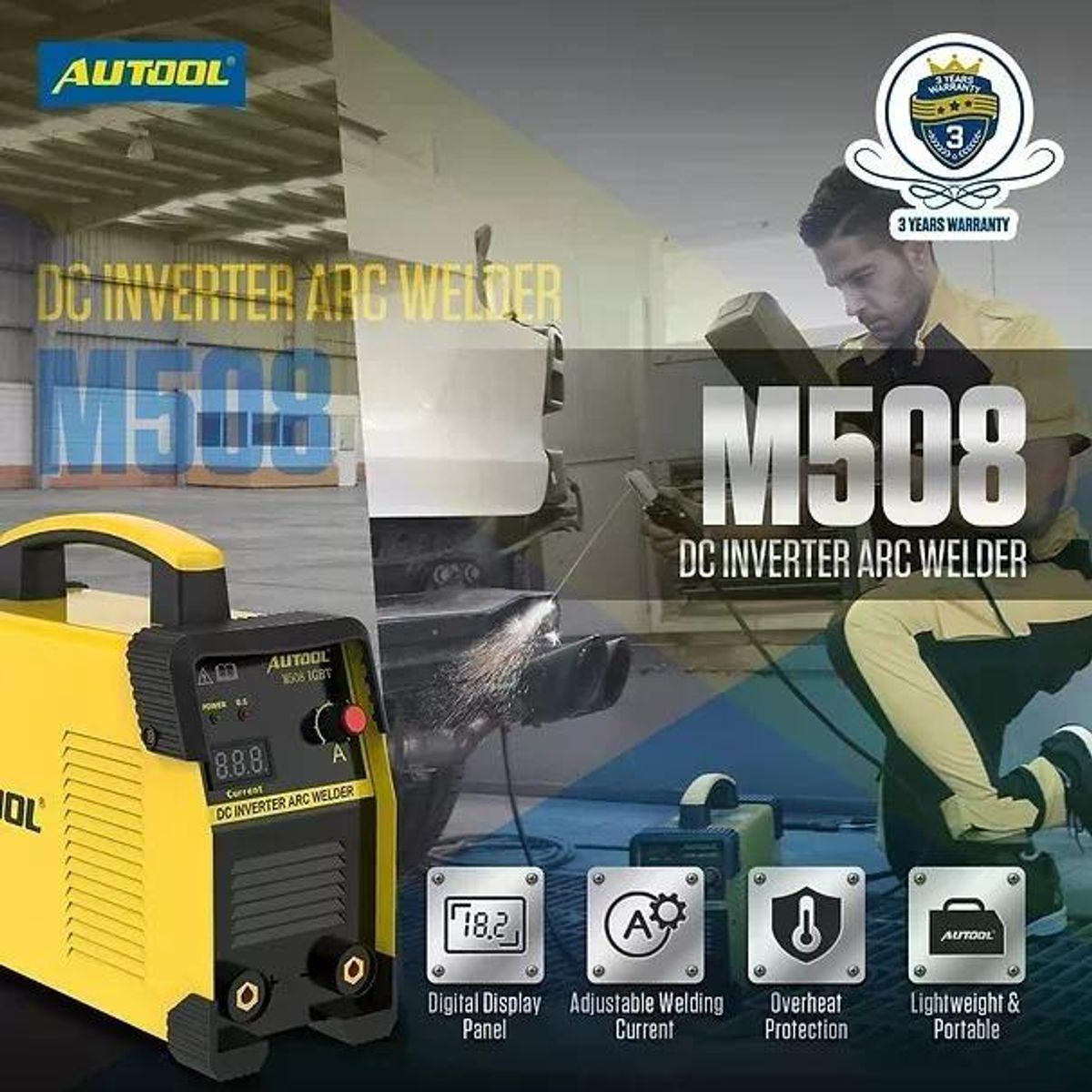 GENERICO - Mini Soldadora Autool M508 Portátil Arc Mma Igbt Profesional