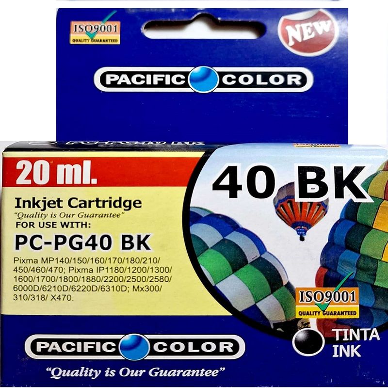PACIFIC COLOR - Tinta Alternativa para Canon  40 XL Negra