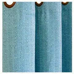 ILLUSIONS - Set de cortinas 8 piezas (2 paños + 2 velos + 4 amarres) Turquesa