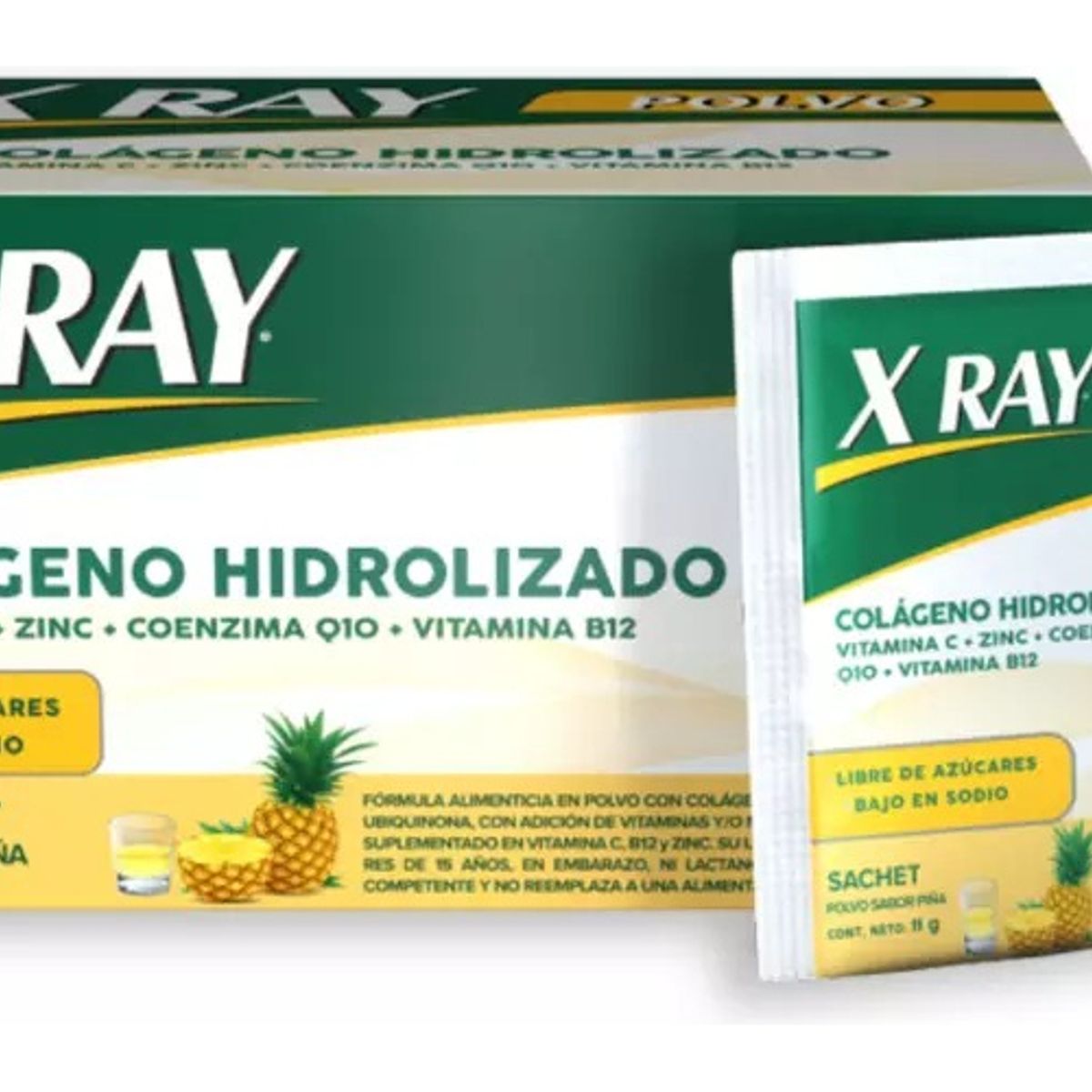NUTRAPHARM - X-ray Colageno Piña Sobre 10 Gr X 30 Un